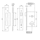 EURO Profile Cylinder Turn Sashlock SS BS