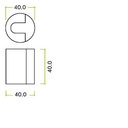 Door Stop - Floor Mounted - Round 40mm Dia. SS