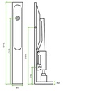 Lever Action Flush Bolt - 20 x 150mm SS