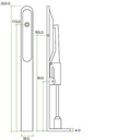 Lever Action Flush Bolt - 20 x 203mm SS