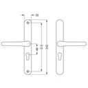 PZ48 UPVC Door Handle Ctr 215mm Suit Union