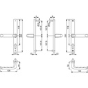 PZ68 Fullex HOPPE 240mm Backplate 215 Ctr No Snib