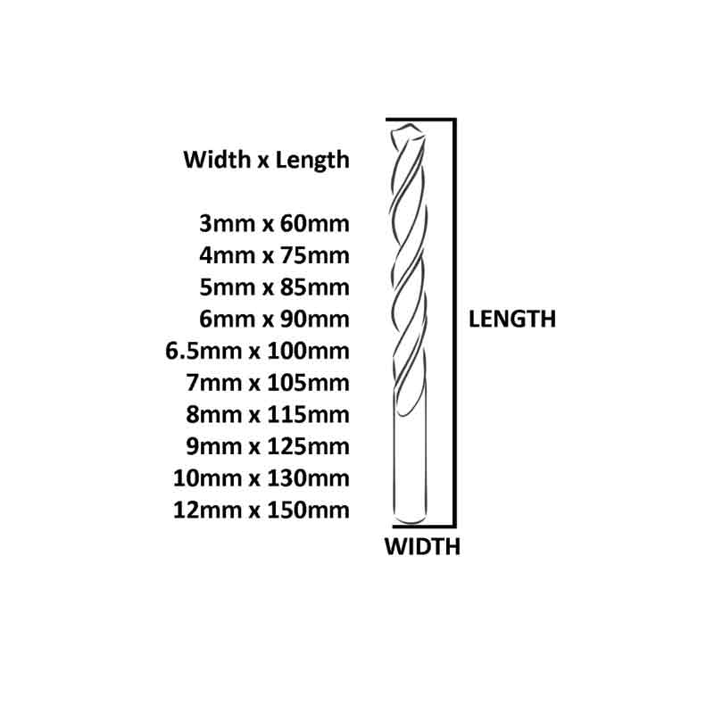 TCT Precision Ground Steel Hardplate Drill 5 x 85mm (Each)