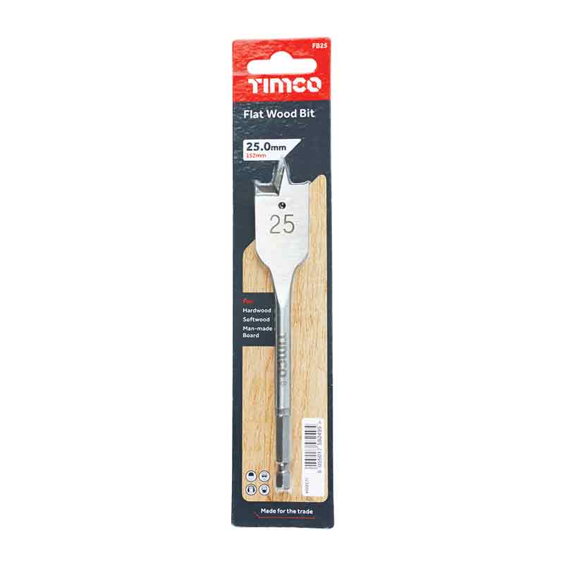 Flat Wood Bit 25 x 152mm