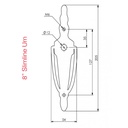 Door Knocker - Slimline Urn 8" With Hole