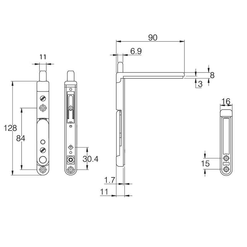 iDeal Finger Operated Shootbolt Large 128mm