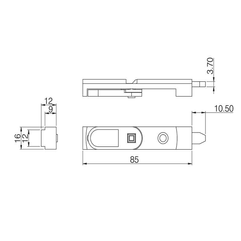 Finger Operated Shootbolt Type MKF2201 Silver