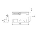 Finger Operated Shootbolt Type MKF2201 Silver
