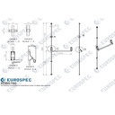 Single Push Bar Panic Bolt - Silver