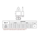 Federal Padlock 850 CA6CK Stainless Steel 51mm