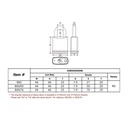 Federal Padlock 845 CA6CK Stainless Steel 44mm