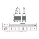Federal Padlock 8112 CA6CK High Security A Plus 44mm