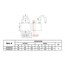 Federal Padlock Brass Combination Lock 52mm