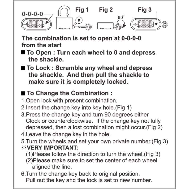 Federal Padlock SRB50R Combination 50mm Standard Shackel