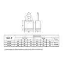 Federal Padlock 406HE Shackle 46mm