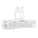 FEDERAL PADLOCK 38MM SOLID BRASS HS40