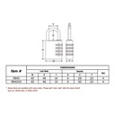 FEDERAL PADLOCK RB40 Combination 40mm
