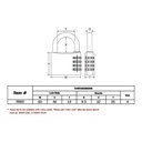Federal Combination Padlock 60mm