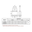 Federal Padlock F40NPS Satin Nickel plated Padlock 40mm