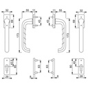 Hoppe Patio Tilt & Slide Handle set Int & Ext 58-70mm