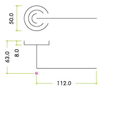 Atlanta Lever Screw on Rose CPSN HT506