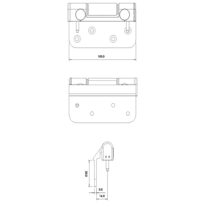 Challenger Composite Door Hinge Complete
