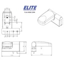 Elite Repair Flag Hinge 22mm White
