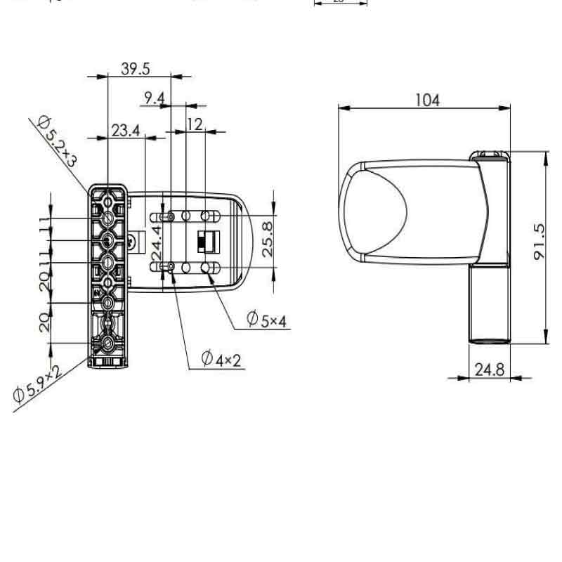 Elite uPVC Door Repair Flag Hinge 19mm
