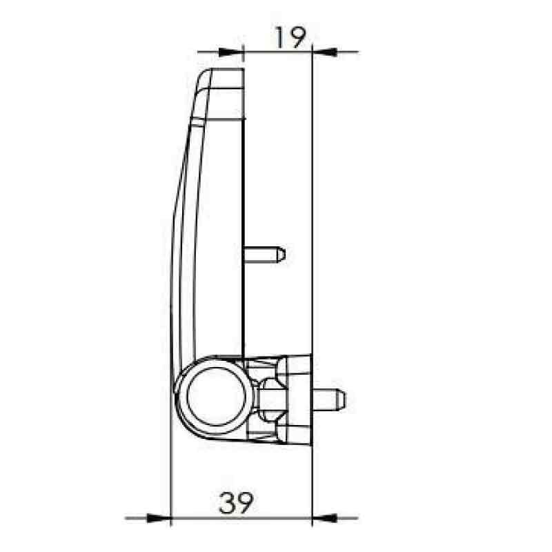 Elite uPVC Door Repair Flag Hinge 19mm