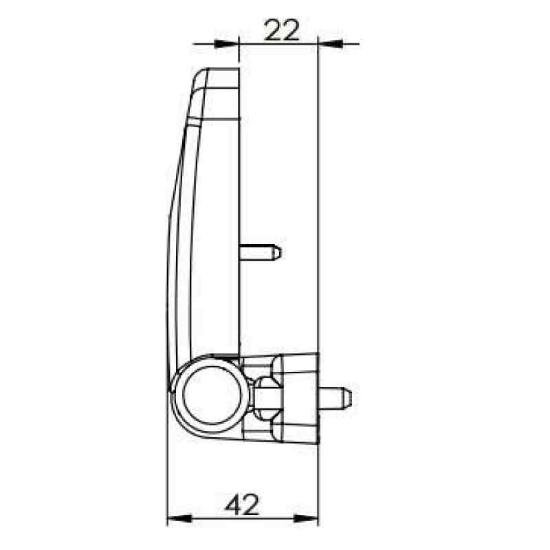 Elite Repair Flag Hinge 22mm White