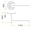 RM Corvus Lever on Round Rose