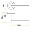 RM Mensa Lever on Round Rose