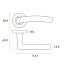 Santiago Rose Designer Door Handle Size Diagram ZPA020-DIA