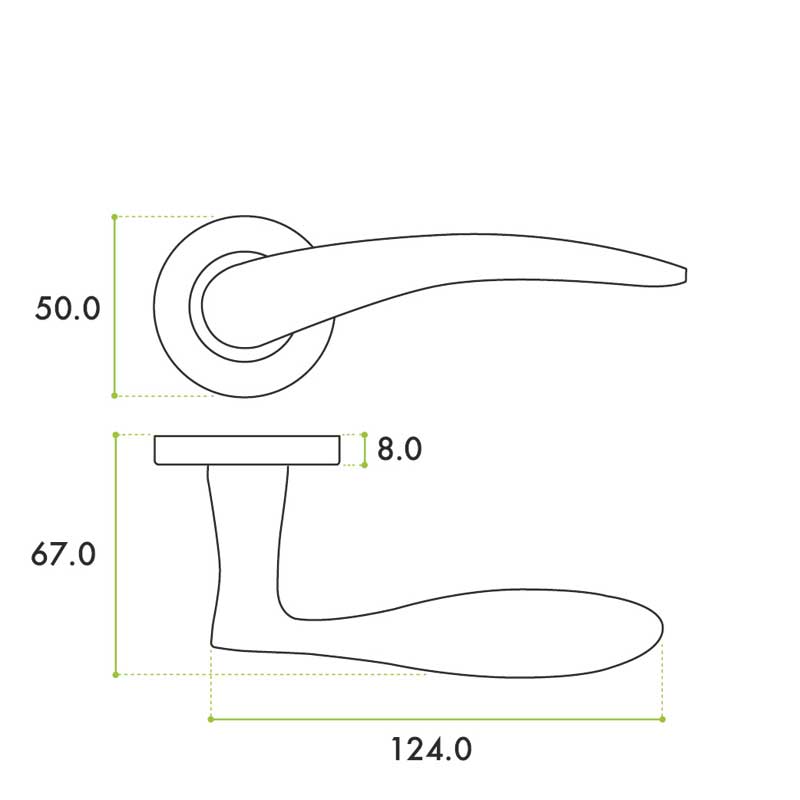 HT Rose Designer Door Handle 213