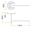 Milan Lever Screw on Rose