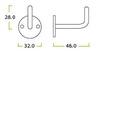Circular Single Robe Hook 33mm Dia. SS
