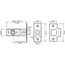 Union Rebated Mortice Latch J2650 2.5" 64mm