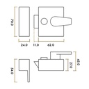 Narrow Backset 40mm Nightlatch