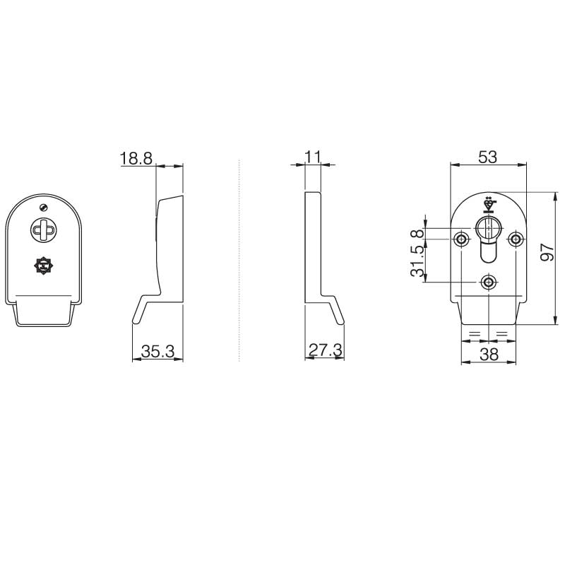 SupaSecure 2 Star Cylinder Pull Escutcheons