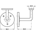 Handrail Brackets 63mm White