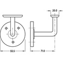 Handrail Bracket (Heavyweight) - 2.5" 64mm