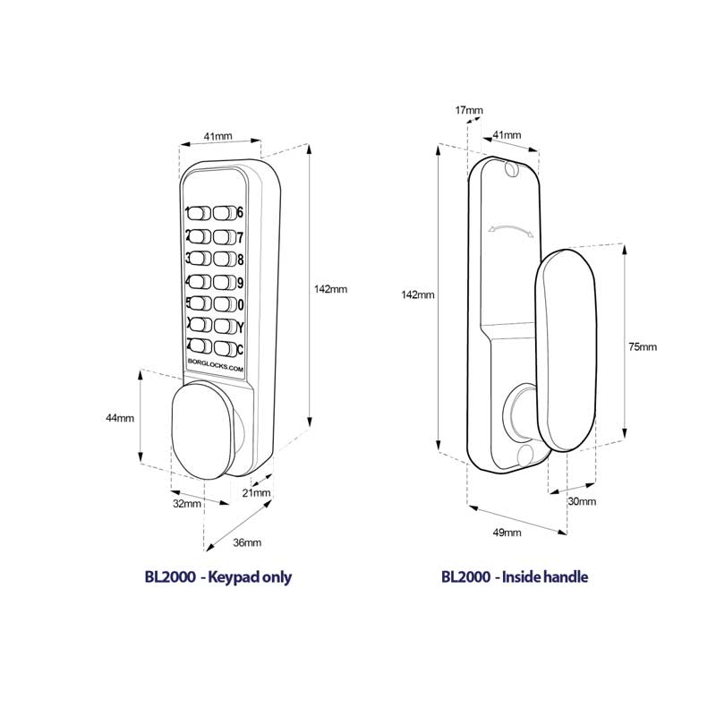 Borg Digital lock Push Button Easy Code SC