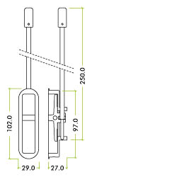 Integral Slide Action Flush Bolt - 250mm 304S