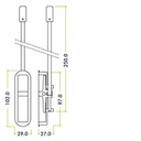 Integral Slide Action Flush Bolt - 250mm 304S