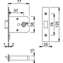 Arrone Square Case Latch 76mm SC