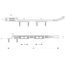 Tear Drop Operating Window Stay Bar, 54mm (10")