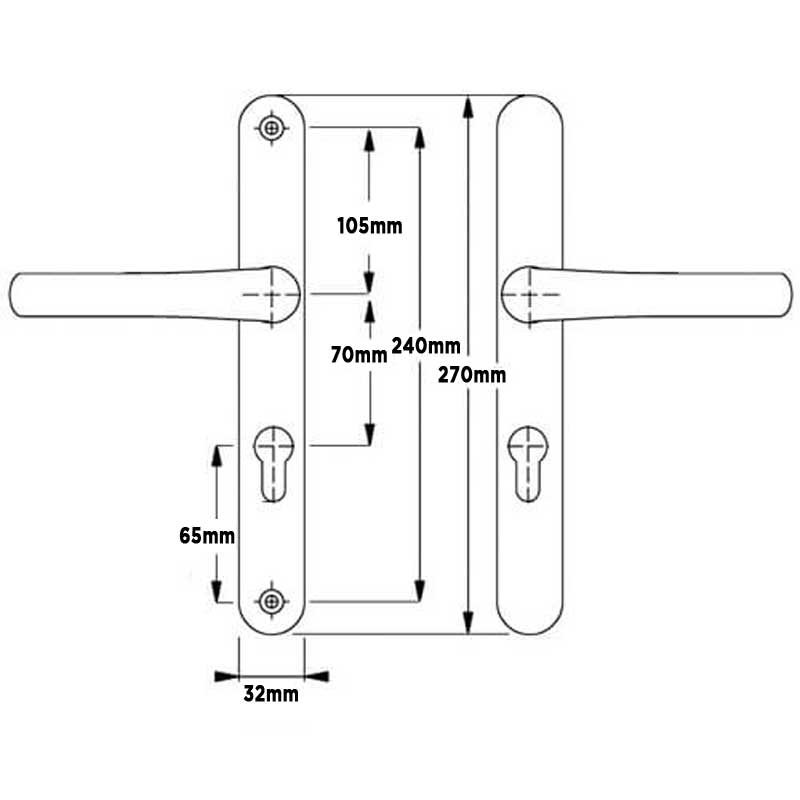 PZ92 ROTO L/L 245mm Backplate 200mm Ctr (with Springs)