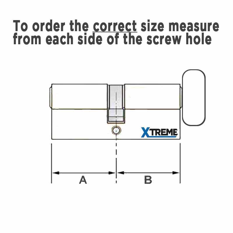 XBS 3* TS007 Security Cylinder 50 x 50 Thumbturn