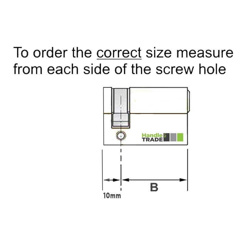 Euro Cylinder Half 10/40mm - Keyed Alike