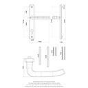 PZ92 Architectural 240mm Door Handle 1W
